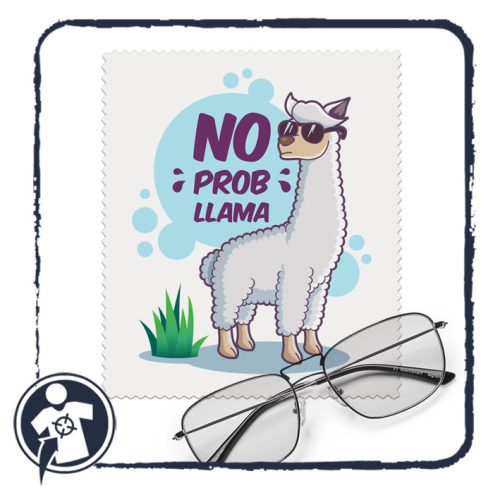 NO PROBLLAMA - cuki lámás szemüvegtörlő kendő (Nincs gond,)