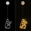 Elemes karácsonyi LED ablakdísz - hóember