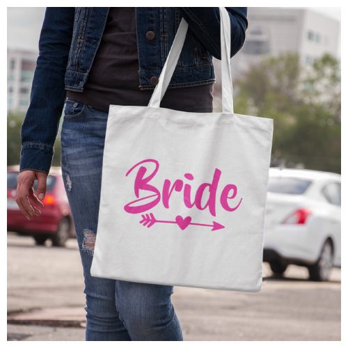 Vászonszatyor - Bride felirattal / Lánybúcsús vászonszatyor 