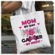 MOM by day GAMER by night - feliratos vászonszatyor 