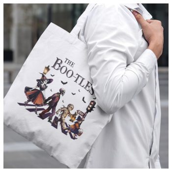 Cuki napszemcsis szellem sütőtökkel kávéval - vászonszatyor Halloweenre