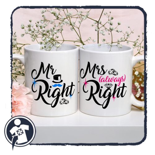 Mr & Mrs (always) Right - páros bögre