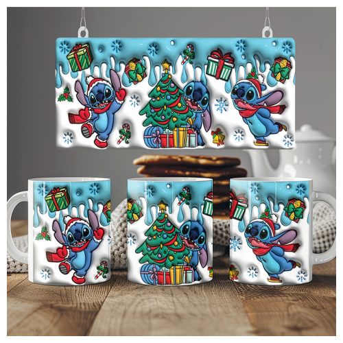 3D hatású bögre GRINCH mintával