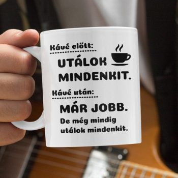 Kávé előtt és kávé után - bögre 