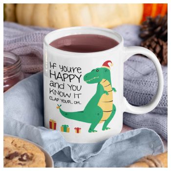 Happy T-REX - karácsonyi bögre